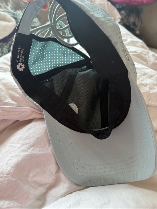 VimHue SUN GODDESS, SPLASH, UPF 50+ Blue Sun Hat ponytail friendly baseball hat